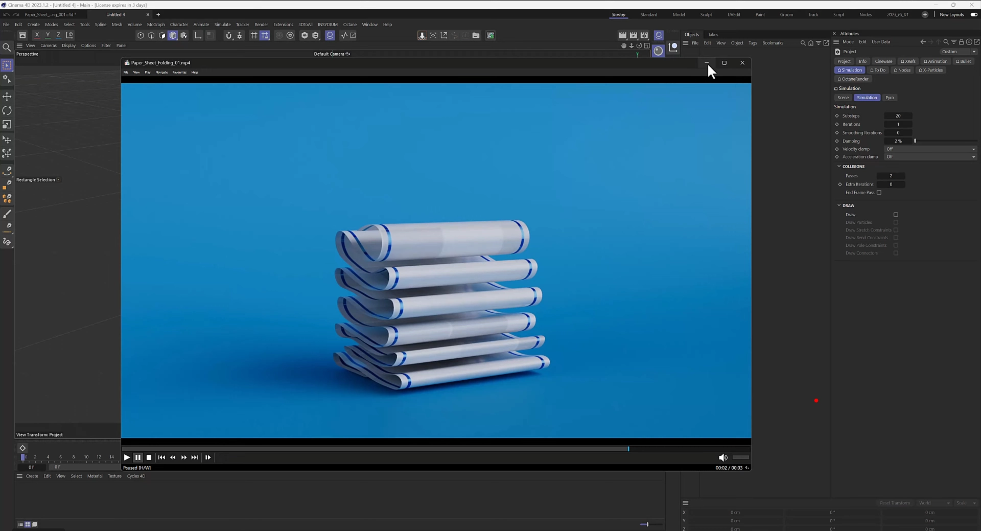 Realistic Paper Folding Animation in Cinema 4D with Spline Dynamics